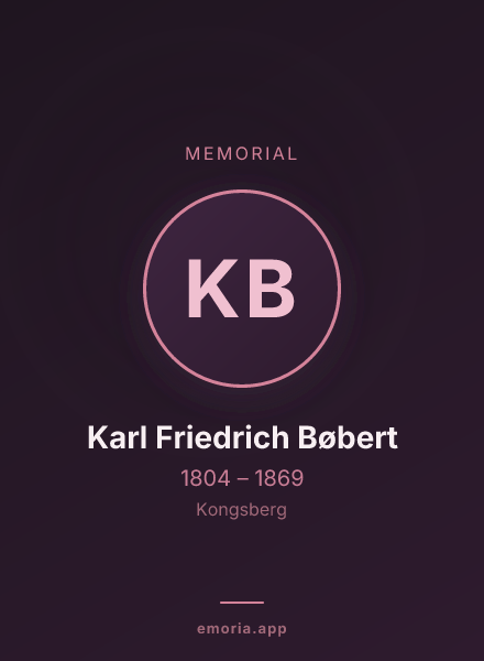 Memorial portrait of Karl Friedrich Bøbert