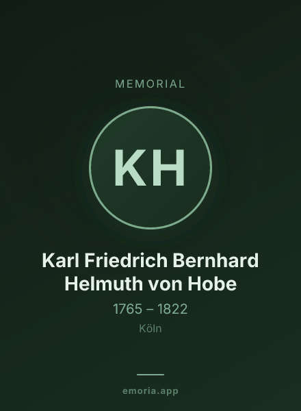 Memorial portrait of Karl Friedrich Bernhard Helmuth von Hobe