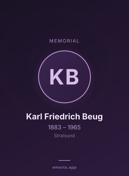 Memorial portrait of Karl Friedrich Beug