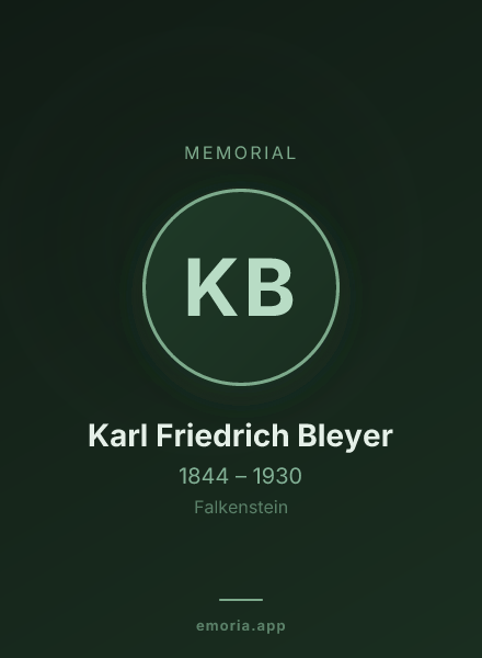 Memorial portrait of Karl Friedrich Bleyer