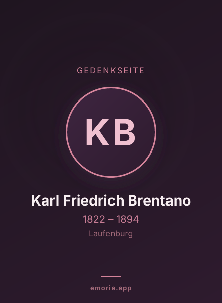 Gedenkportrait von Karl Friedrich Brentano