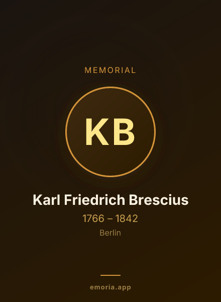 Memorial portrait of Karl Friedrich Brescius
