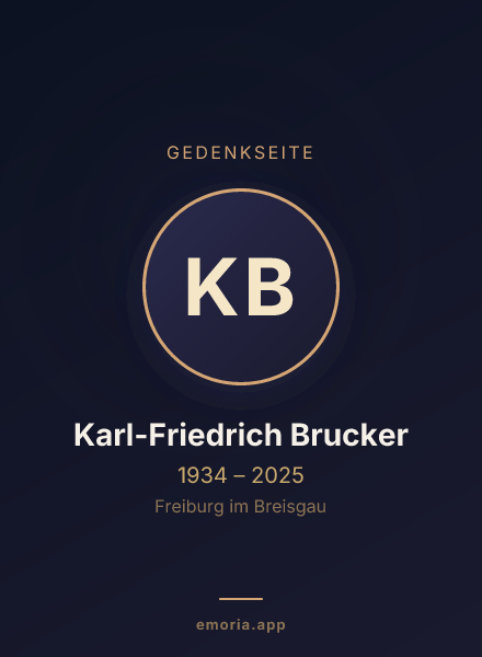 Gedenkportrait von Karl-Friedrich Brucker