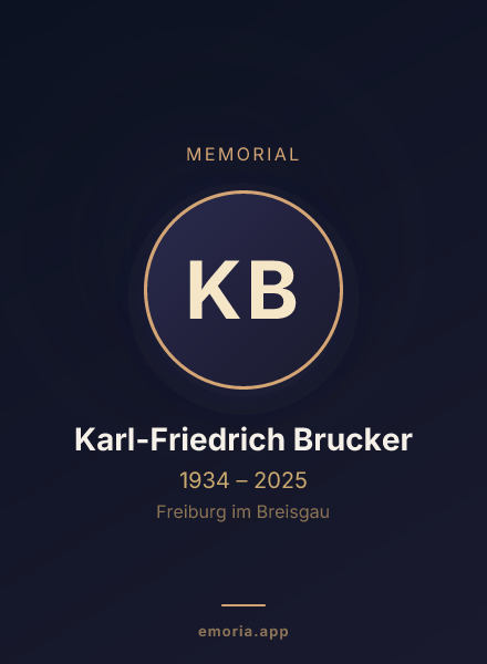 Memorial portrait of Karl-Friedrich Brucker
