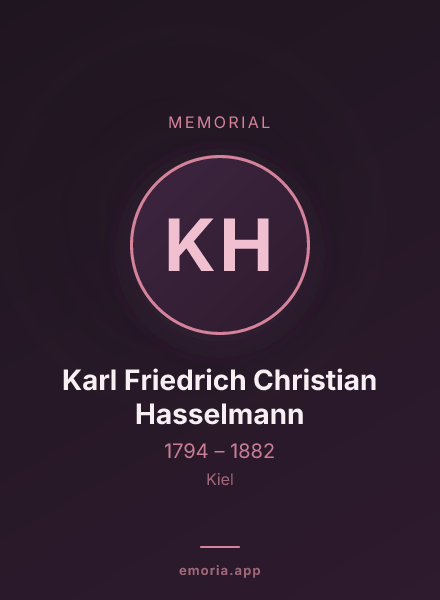 Memorial portrait of Karl Friedrich Christian Hasselmann