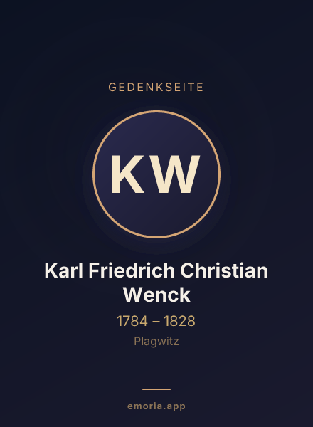 Gedenkportrait von Karl Friedrich Christian Wenck