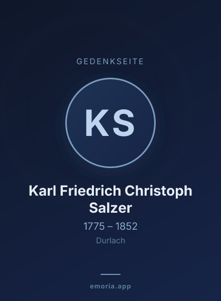 Gedenkportrait von Karl Friedrich Christoph Salzer