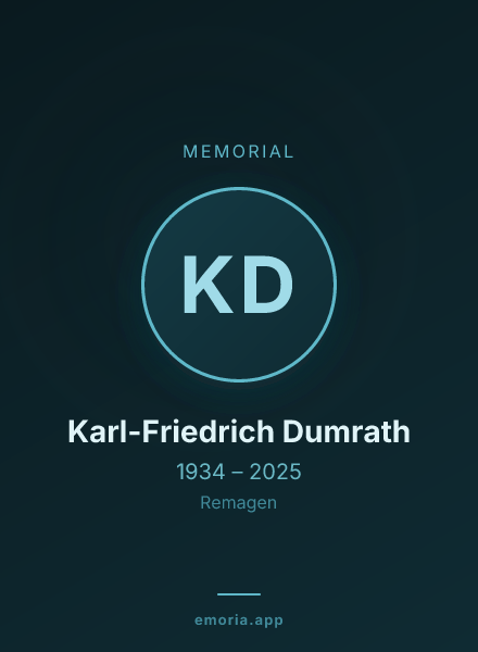 Memorial portrait of Karl-Friedrich Dumrath