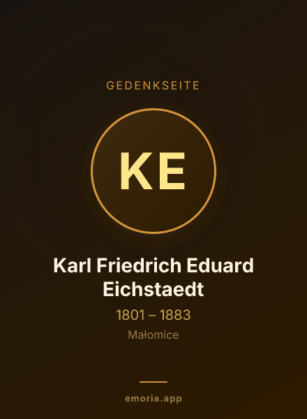 Gedenkportrait von Karl Friedrich Eduard Eichstaedt