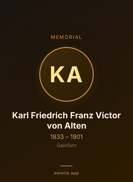 Memorial portrait of Karl Friedrich Franz Victor von Alten