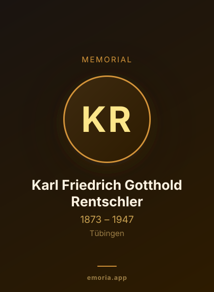 Memorial portrait of Karl Friedrich Gotthold Rentschler