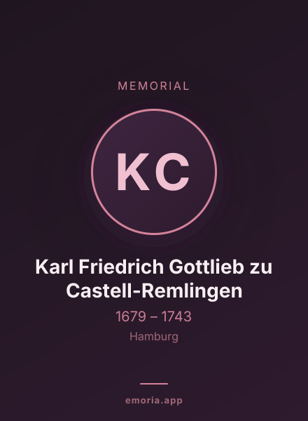 Memorial portrait of Karl Friedrich Gottlieb zu Castell-Remlingen