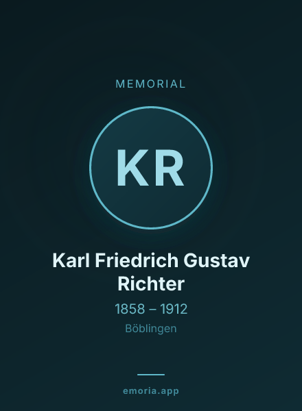 Memorial portrait of Karl Friedrich Gustav Richter