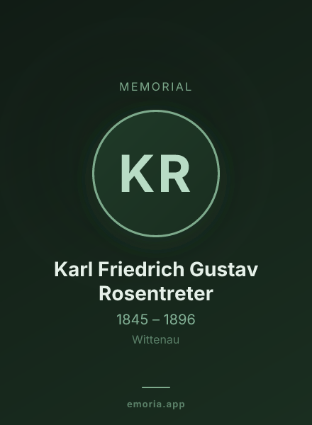 Memorial portrait of Karl Friedrich Gustav Rosentreter