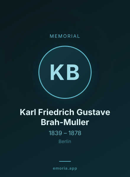 Memorial portrait of Karl Friedrich Gustave Brah-Muller