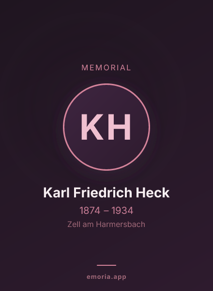Memorial portrait of Karl Friedrich Heck