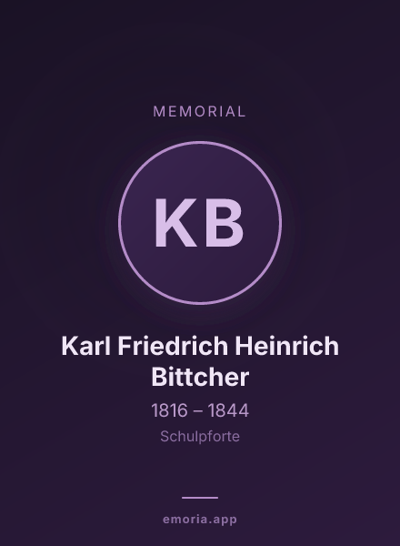 Memorial portrait of Karl Friedrich Heinrich Bittcher