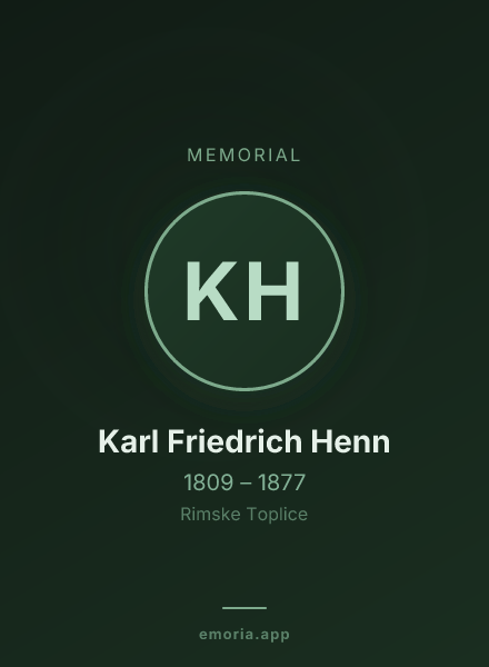 Memorial portrait of Karl Friedrich Henn