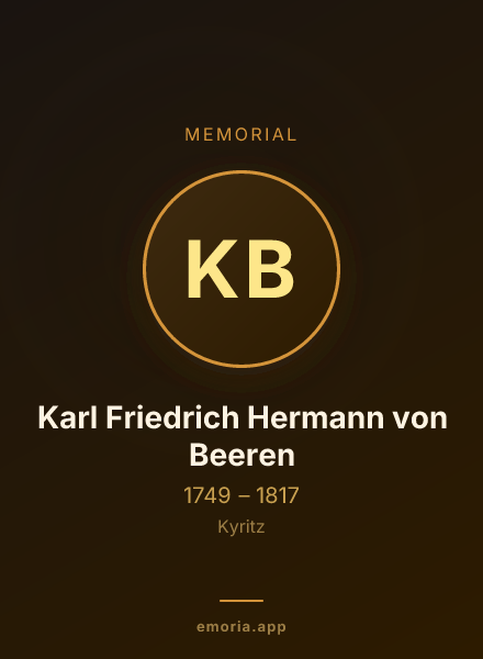 Memorial portrait of Karl Friedrich Hermann von Beeren