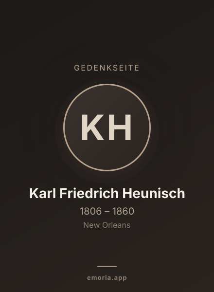 Gedenkportrait von Karl Friedrich Heunisch