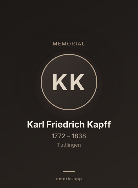 Memorial portrait of Karl Friedrich Kapff