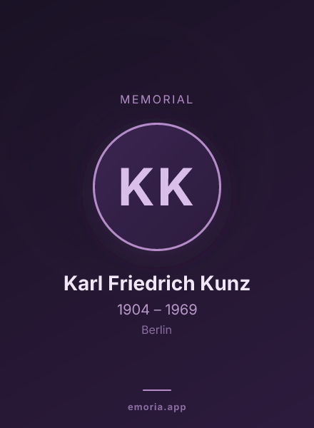 Memorial portrait of Karl Friedrich Kunz