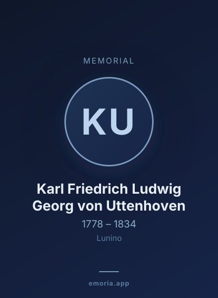 Memorial portrait of Karl Friedrich Ludwig Georg von Uttenhoven
