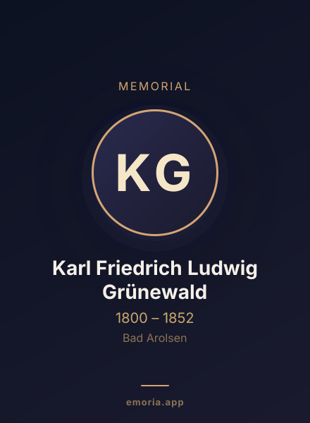 Memorial portrait of Karl Friedrich Ludwig Grünewald