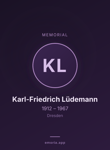Memorial portrait of Karl-Friedrich Lüdemann