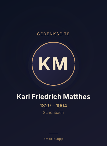 Gedenkportrait von Karl Friedrich Matthes