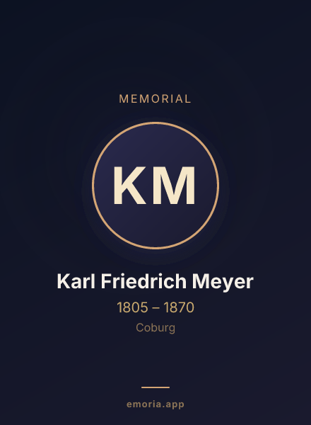 Memorial portrait of Karl Friedrich Meyer