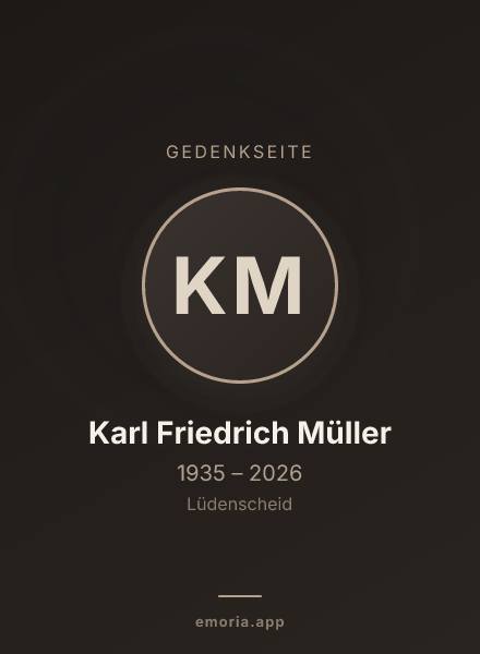 Gedenkportrait von Karl Friedrich Müller