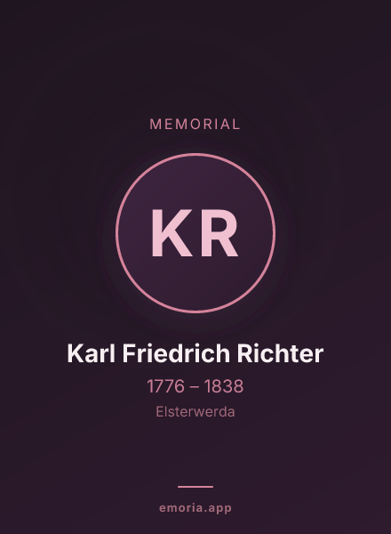 Memorial portrait of Karl Friedrich Richter