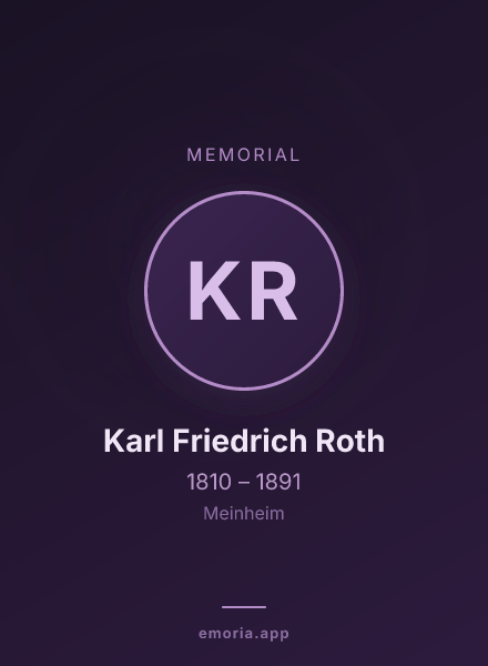 Memorial portrait of Karl Friedrich Roth