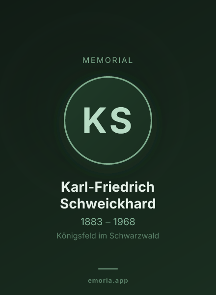 Memorial portrait of Karl-Friedrich Schweickhard