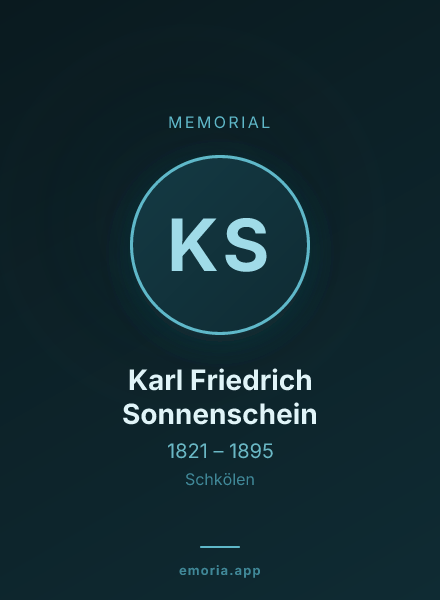Memorial portrait of Karl Friedrich Sonnenschein