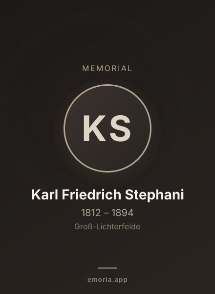 Memorial portrait of Karl Friedrich Stephani