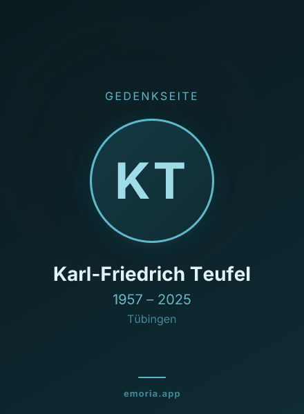 Gedenkportrait von Karl-Friedrich Teufel