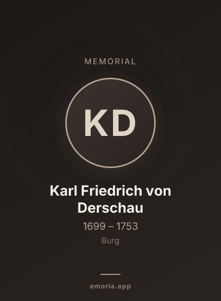Memorial portrait of Karl Friedrich von Derschau