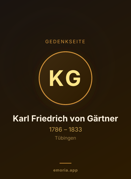 Gedenkportrait von Karl Friedrich von Gärtner