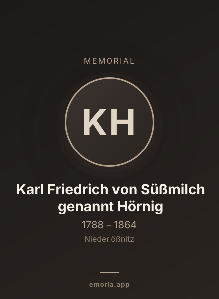 Memorial portrait of Karl Friedrich von Süßmilch genannt Hörnig