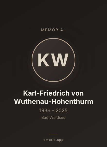 Memorial portrait of Karl-Friedrich von Wuthenau-Hohenthurm