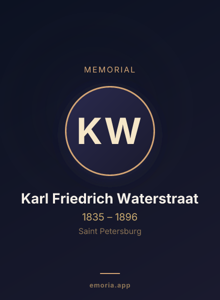 Memorial portrait of Karl Friedrich Waterstraat