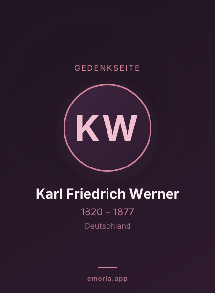 Gedenkportrait von Karl Friedrich Werner