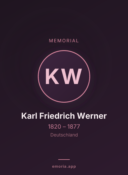 Memorial portrait of Karl Friedrich Werner