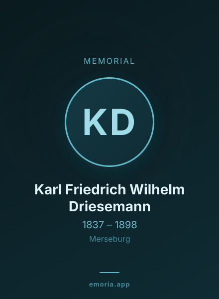 Memorial portrait of Karl Friedrich Wilhelm Driesemann