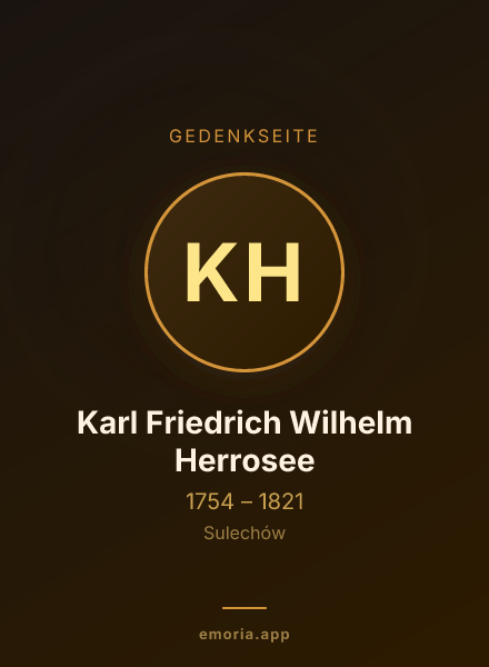 Gedenkportrait von Karl Friedrich Wilhelm Herrosee