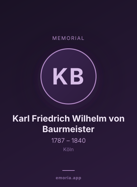 Memorial portrait of Karl Friedrich Wilhelm von Baurmeister