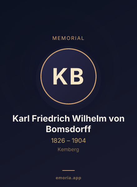 Memorial portrait of Karl Friedrich Wilhelm von Bomsdorff