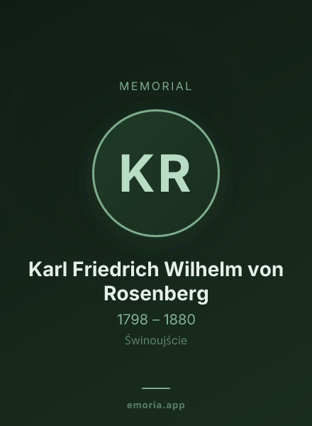 Memorial portrait of Karl Friedrich Wilhelm von Rosenberg